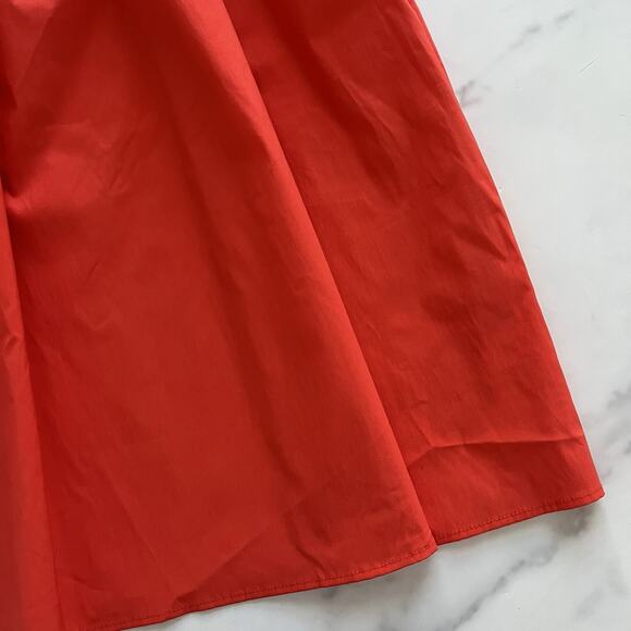 Anthropologie Maeve Flounce Maxi Dress Sz S Orange Preppy Coastal Casual Chic - Picture 9 of 13